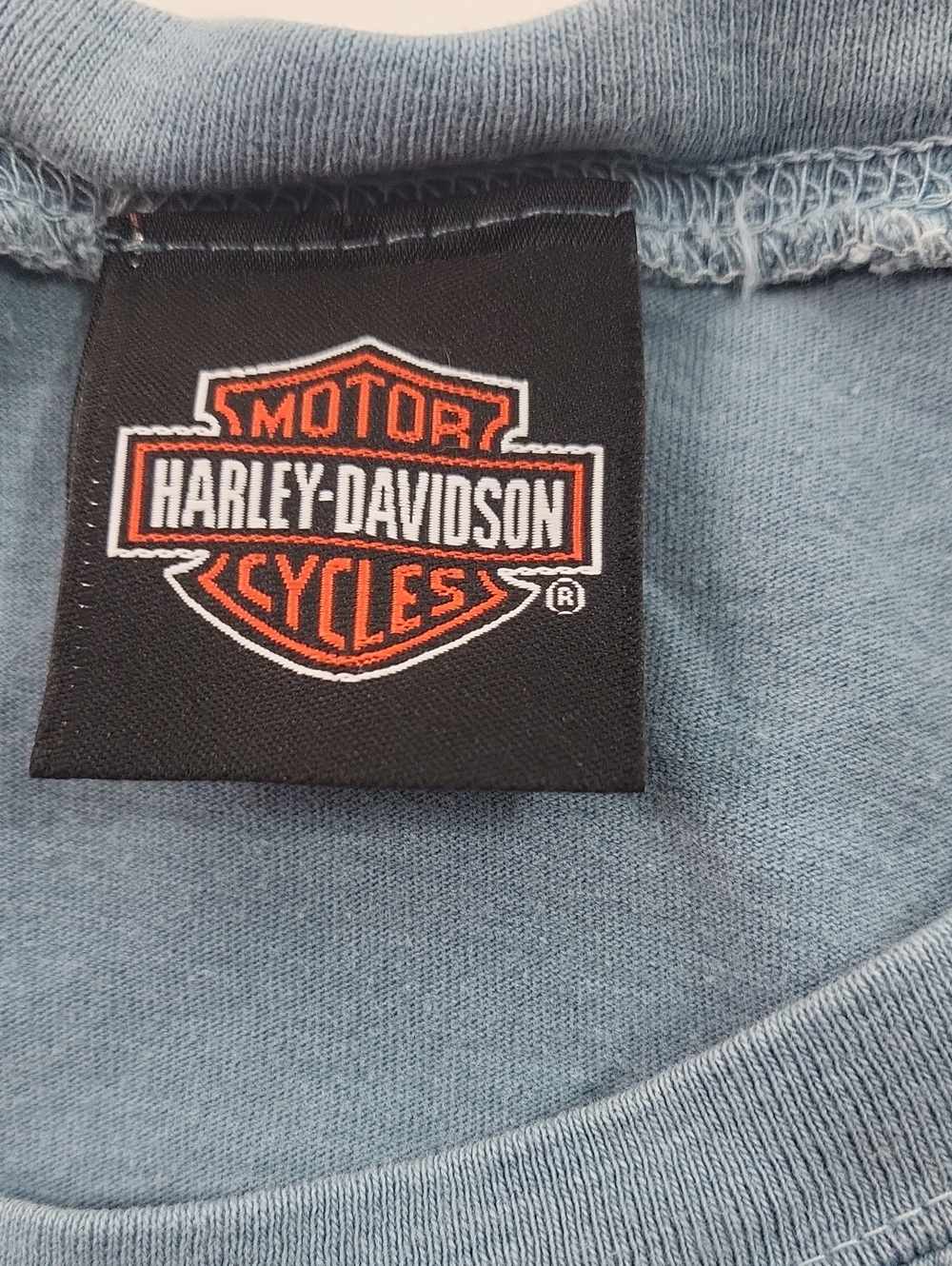 Harley-Davidson Blue Sleeveless Muscle Tee XL - Picture 3 of 4